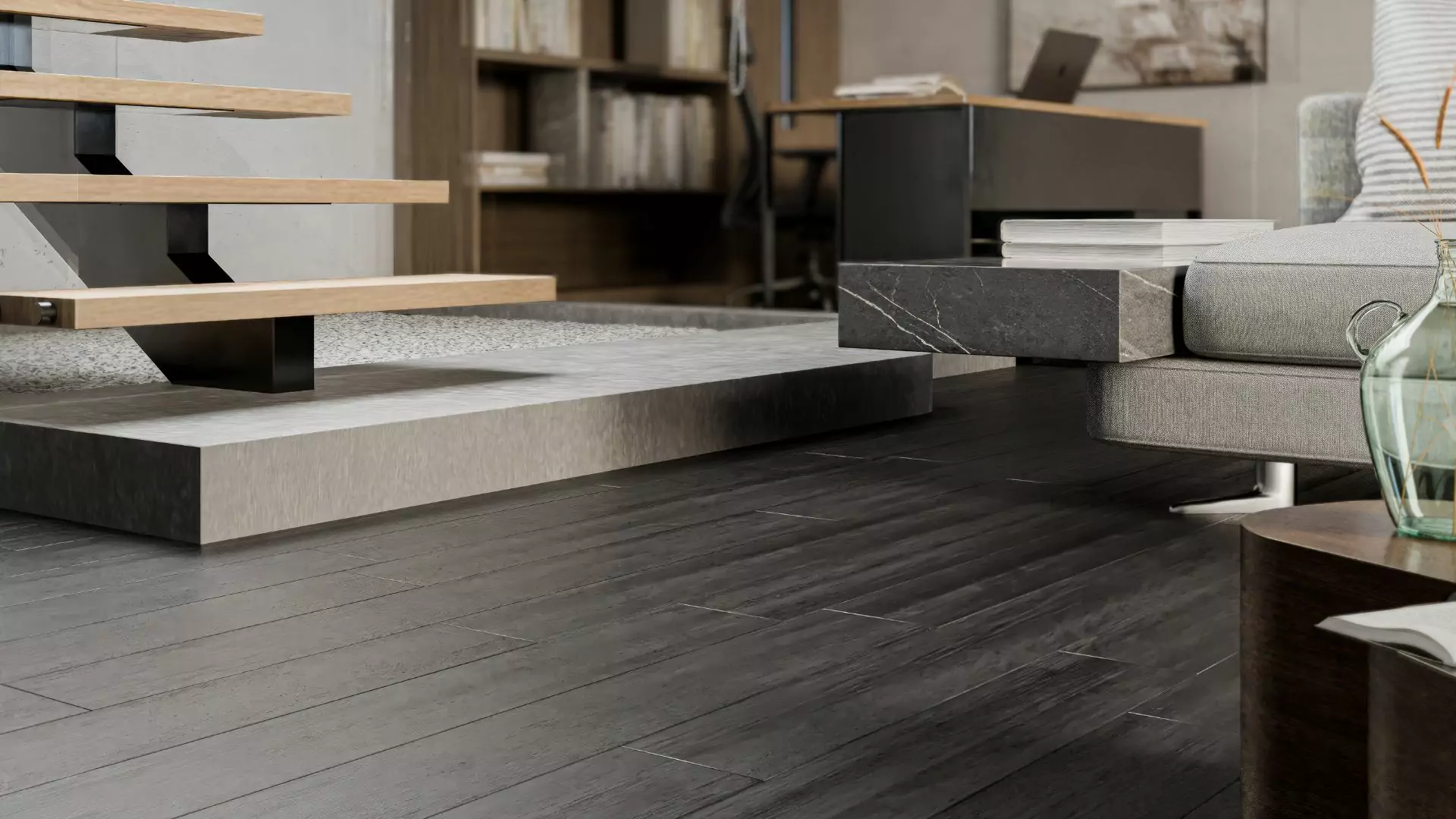 Stylish Sydney home showcasing a mix of hardwood flooring.