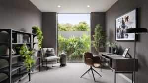 Stylish and functional home office design in Sydney.