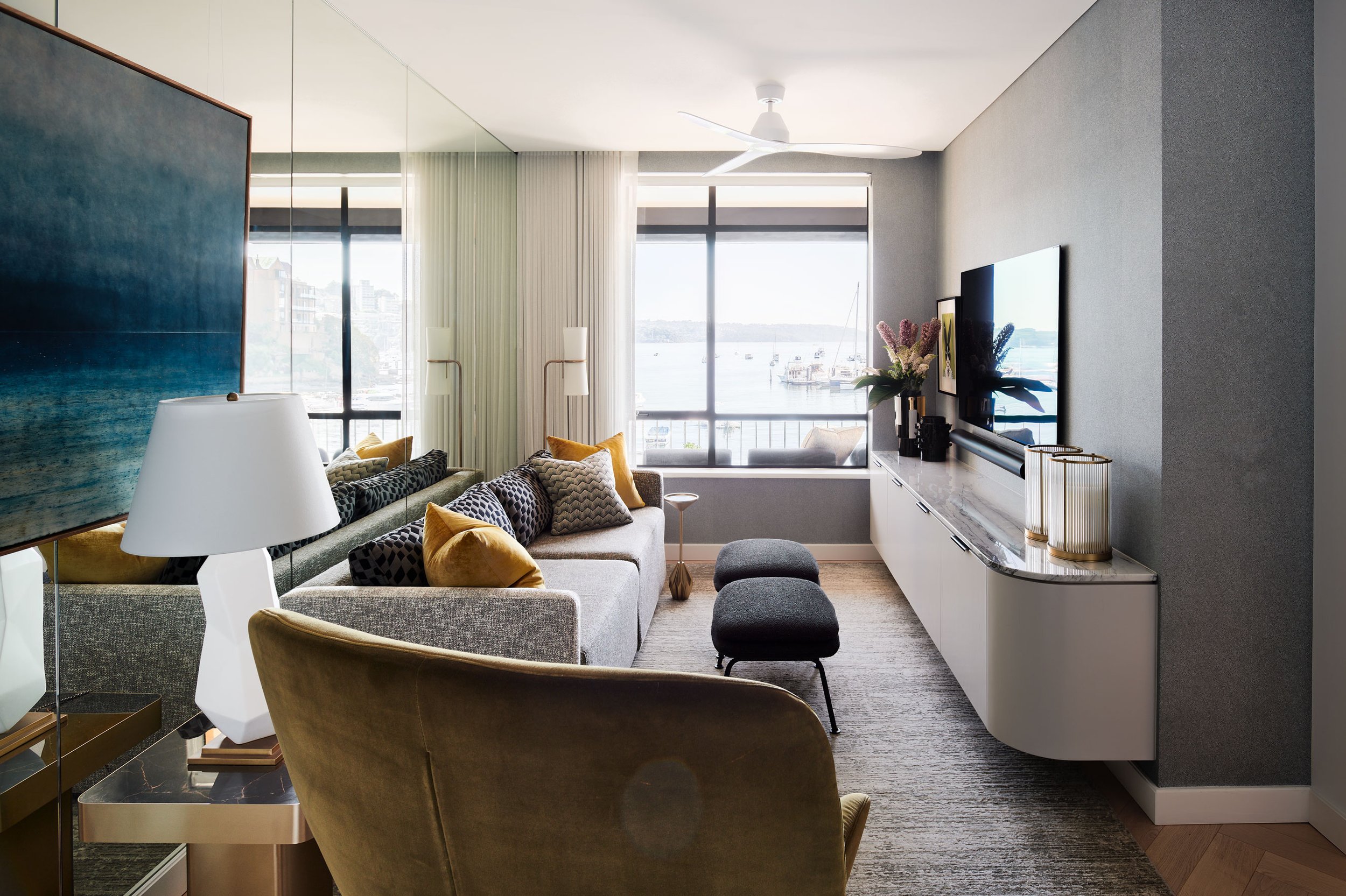 Modern Sydney home with well-balanced interior design, neutral colors, and functional decor.