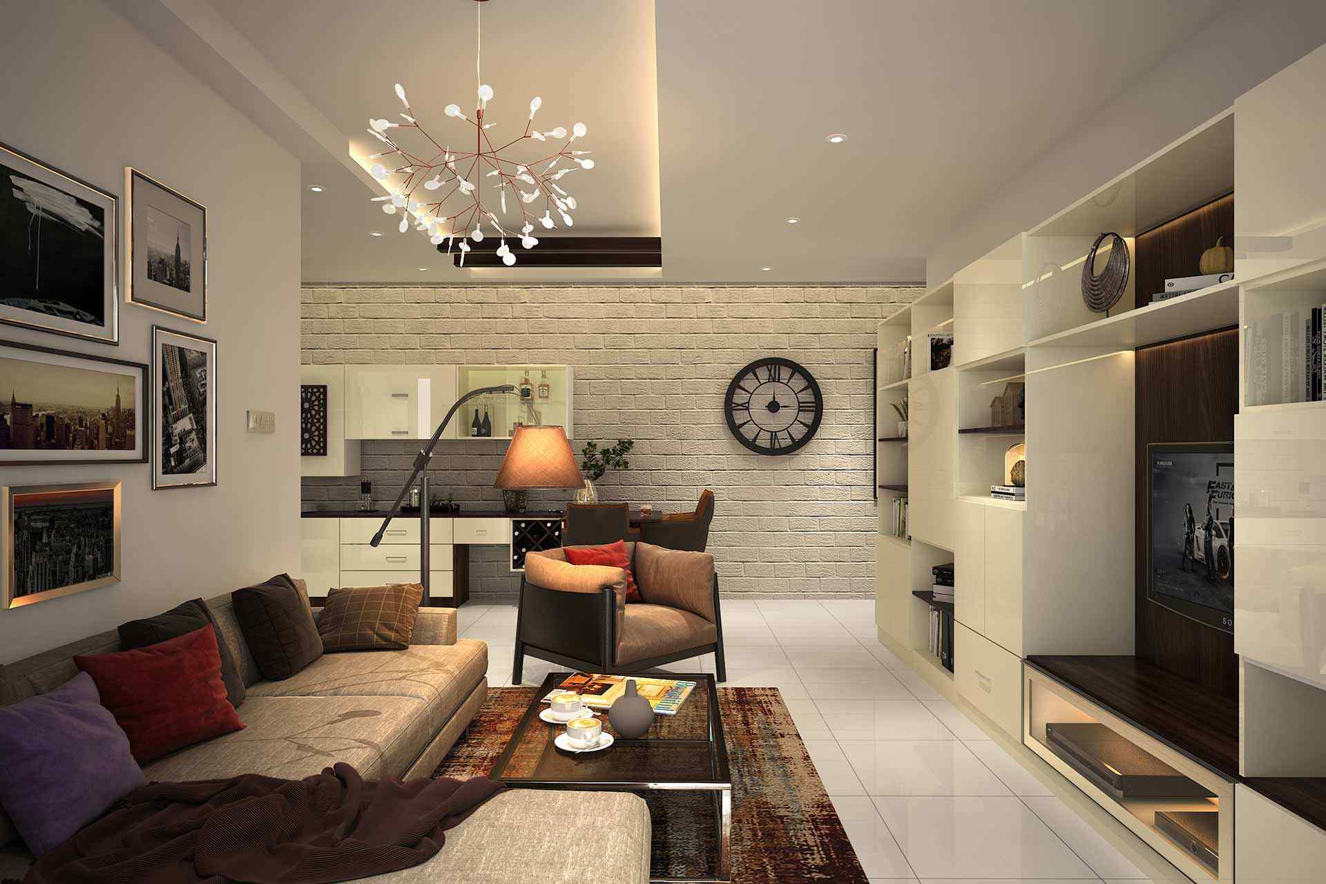 Cozy Sydney home with warm lighting and ambient decor.