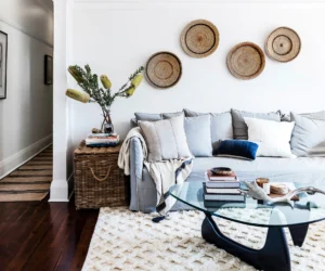 Cozy and stylish Sydney apartment with natural light and indoor plants.